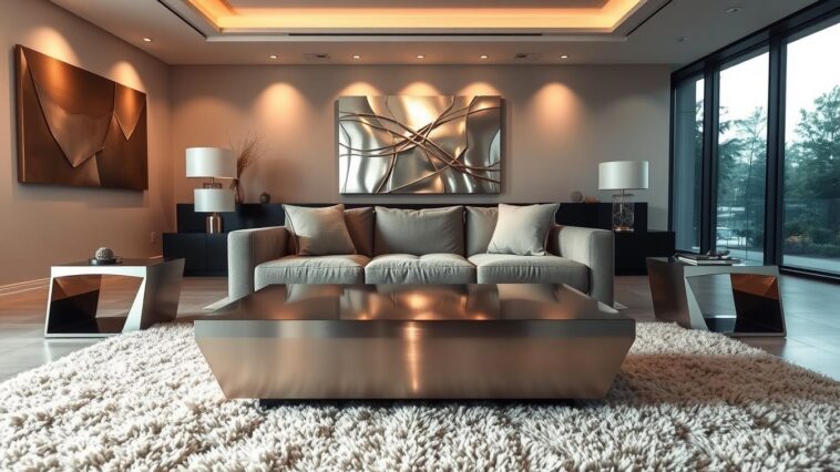 Metallic-Deko modern kombinieren