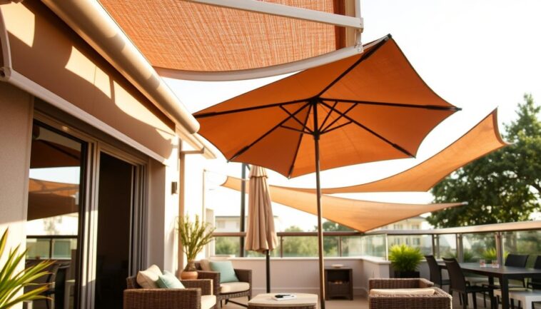 Sonnenschutz-Lösungen: Markise, Segel oder Sonnenschirm?